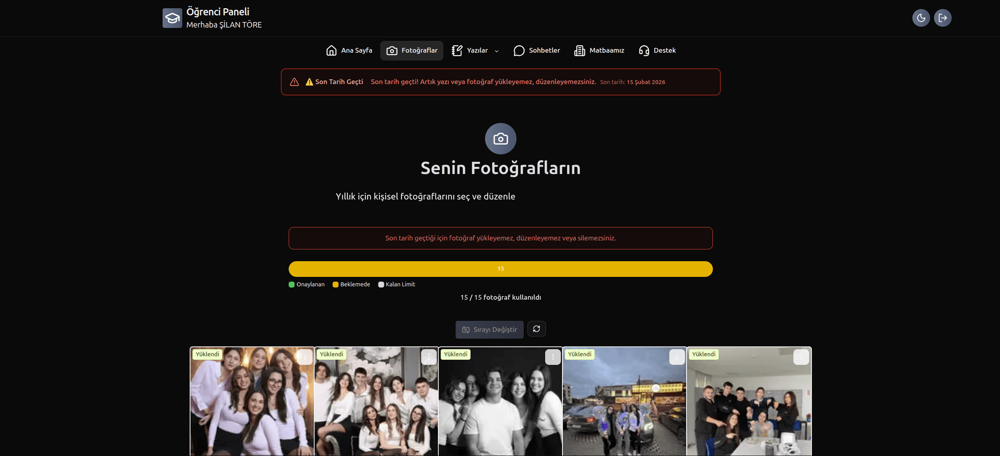 mezuniyetyillik.com — Yıllık SaaS Platformu