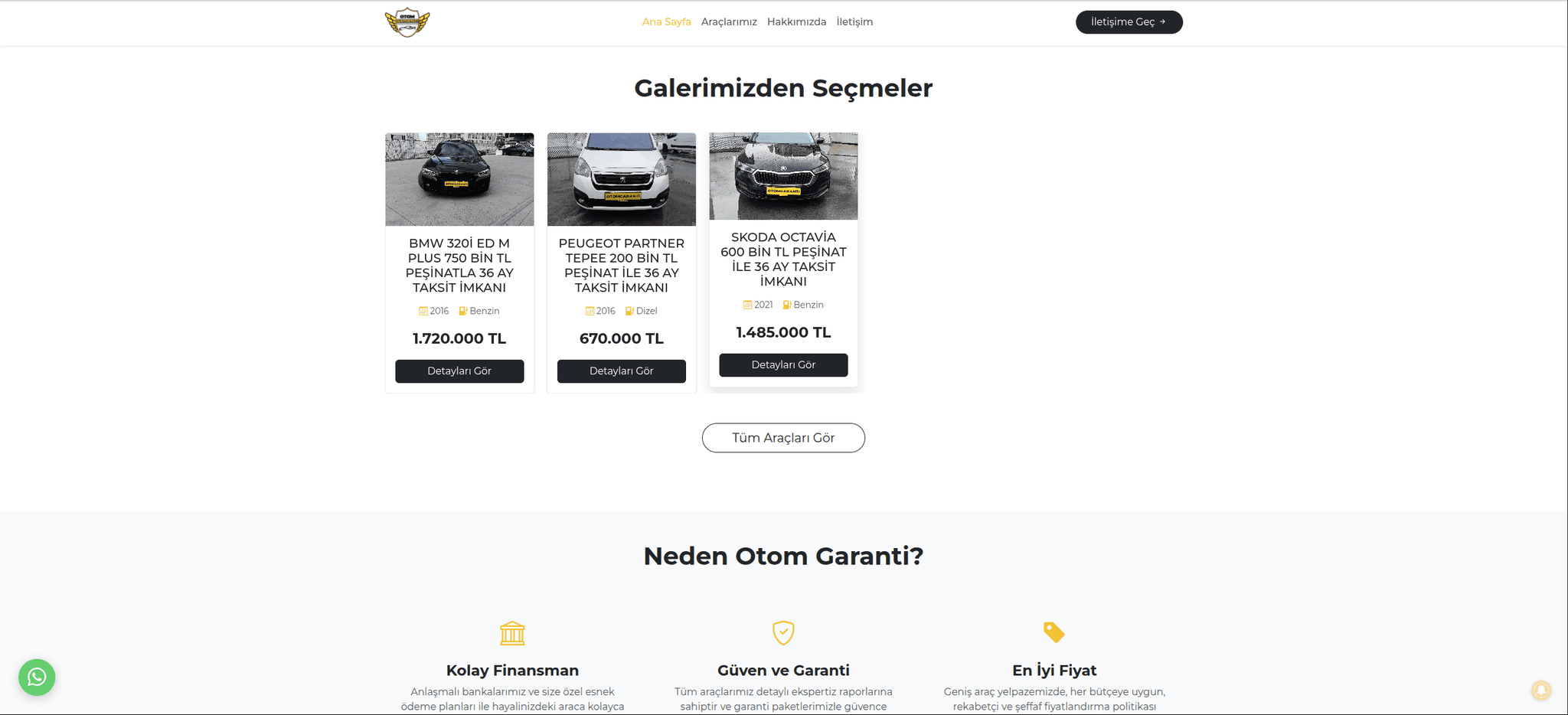 Otom Garanti — Araç Satış Platformu - Gorsel 1