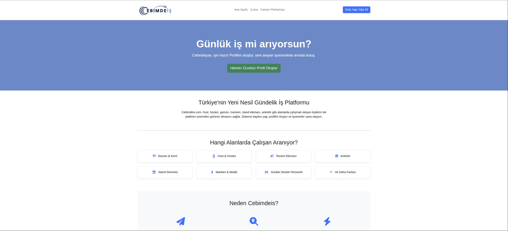 Cebimde İş — İş Arama Platformu